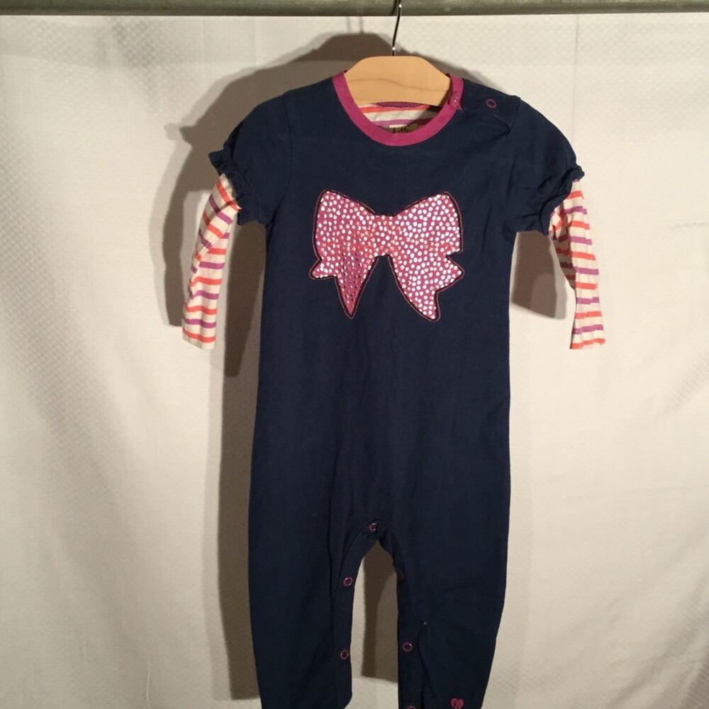 Hatley 9m Navy bow one piece outfit worn o…